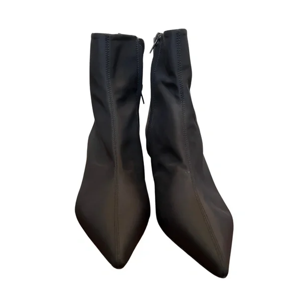 Theory Black Pointed Toe Ankle Boots - Picture 3 of 6